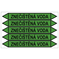 Značení potrubí, znečištěná voda